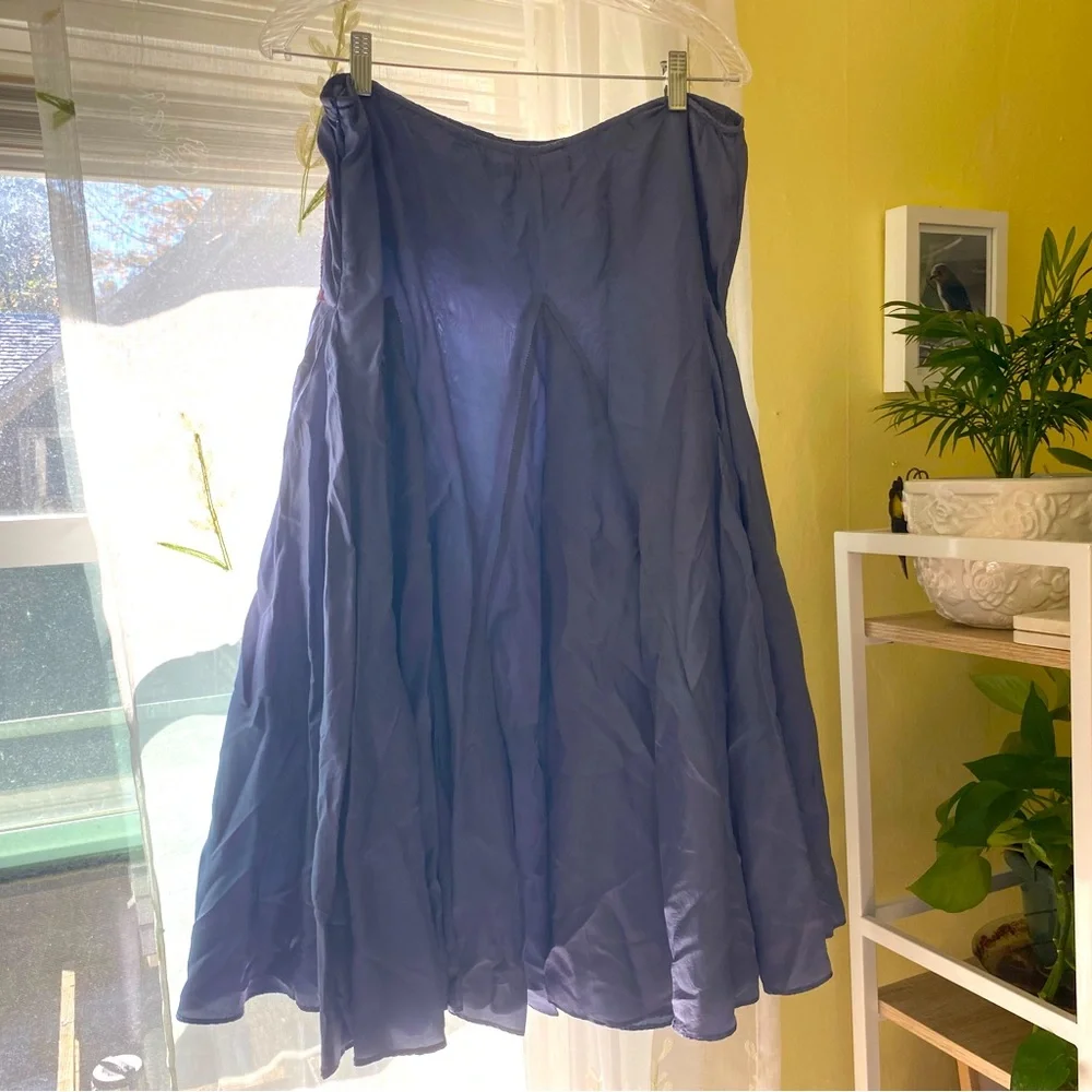 Free People | Silky Applique Midi Skirt - Picture 4 of 7